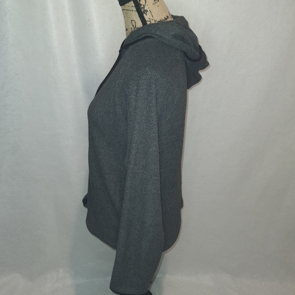 Women's Old Navy Gray Sweater Medium Full Zipper Pockets - Picture 2 of 5